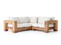 Gartensofa Holz 240x240x72 cm - Natur-Beige - Eckform für Außenbereich