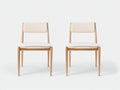 Esszimmerstühle im 2er Set aus Stoff und Holz 52 x 49 x 81 cm - Beige Natur - Skandinavisches Design für das Esszimmer
